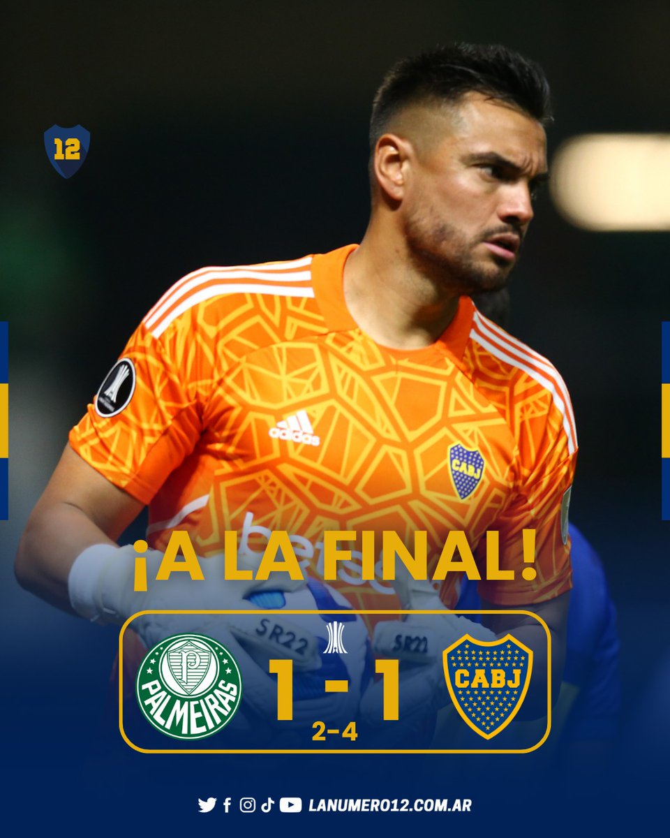lanumero12comar's tweet image. BOCA ES FINALISTA DE LA COPA LIBERTADORES 2023

Tras el 1-1 en los 90' reglamentarios, Chiquito Romero se convirtió una vez más en héroe para que el Xeneize supere a Palmeiras 4-2 en la tanda de penales.