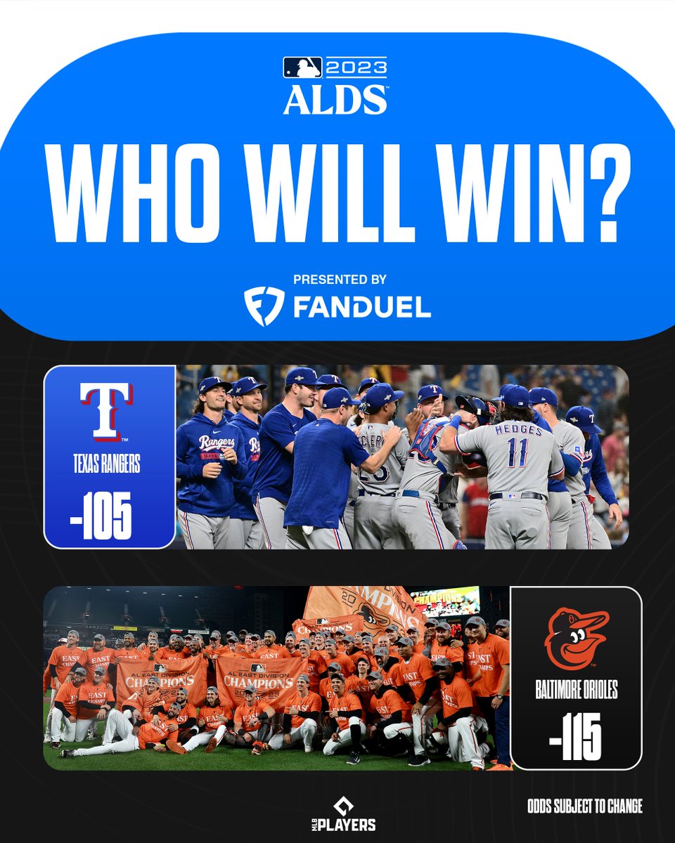 Two teams hungry for #postseason success battle it out in the #ALDS. Odds via @FDSportsbook