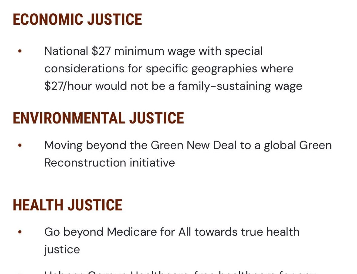 LinkofSunshine's tweet photo. Cornel West's platform just being literally the left's platform but arbitrarily more is hilarious https://t.co/aMgz4ZJJeG