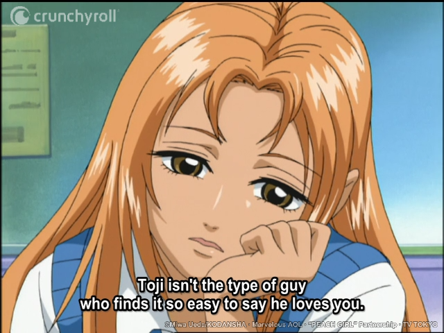 Crunchyroll's tweet image. A secret way to say "I love you" 🥹 (via Peach Girl)