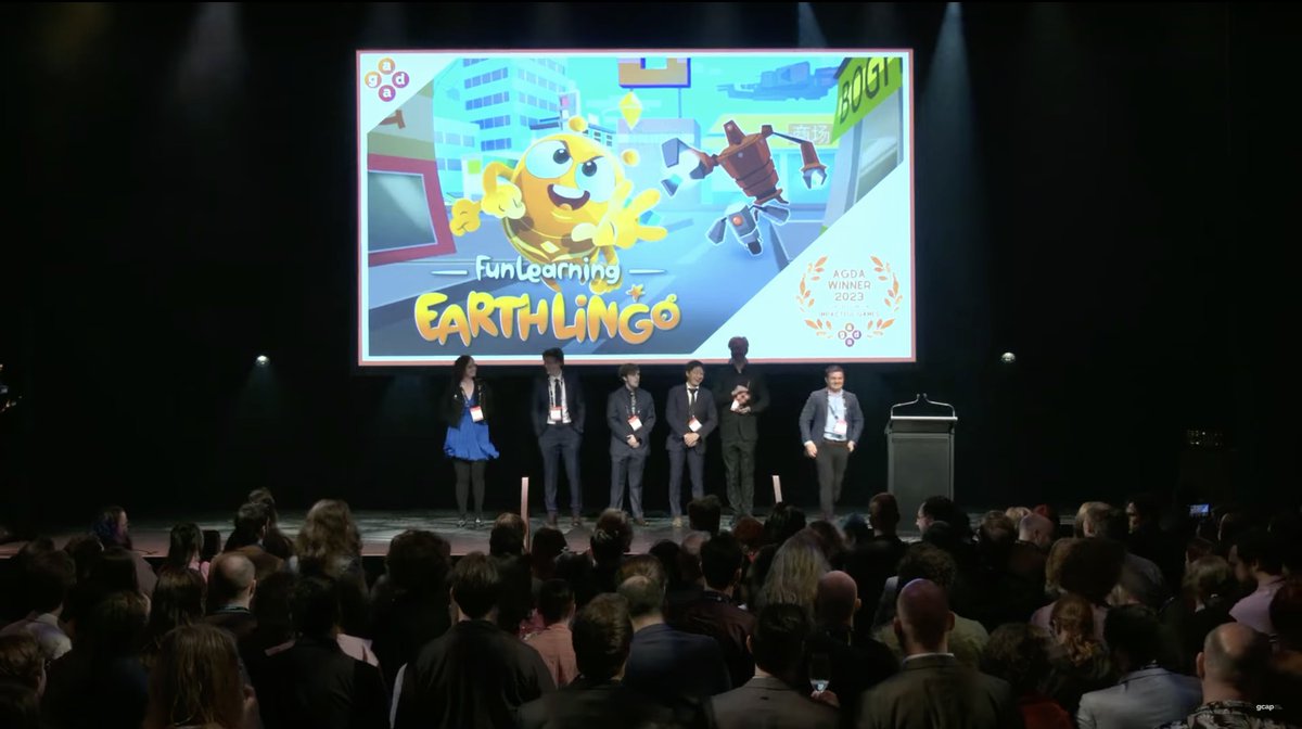 A heartfelt 🙏 to @igea for the unforgettable evening at @The_AGDAs. Super proud of our dedicated team for making #funlearning for languages come alive.
Shoutout to our incredible supporters @ScreenAustralia, @pvesterbacka, @funacademycom, and @FinestFuture_ #Earthlingo #AGDAs23