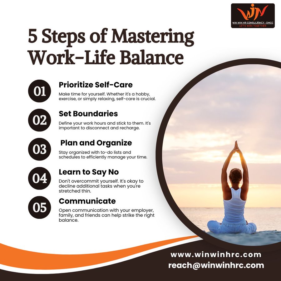 WinWinHRC's tweet photo. Struggling to find that perfect work-life balance? ๐ค Here are 5 essential steps to help you master it! ๐ท #WorkLifeBalance #BalanceGoals #Dubai #Syria #wellness #Wellbeing #HealthyLiving #WorkLifeBalance #fridayfitness #HealthTips #FridayVibes #Archery https://t.co/kN2twC1rb2