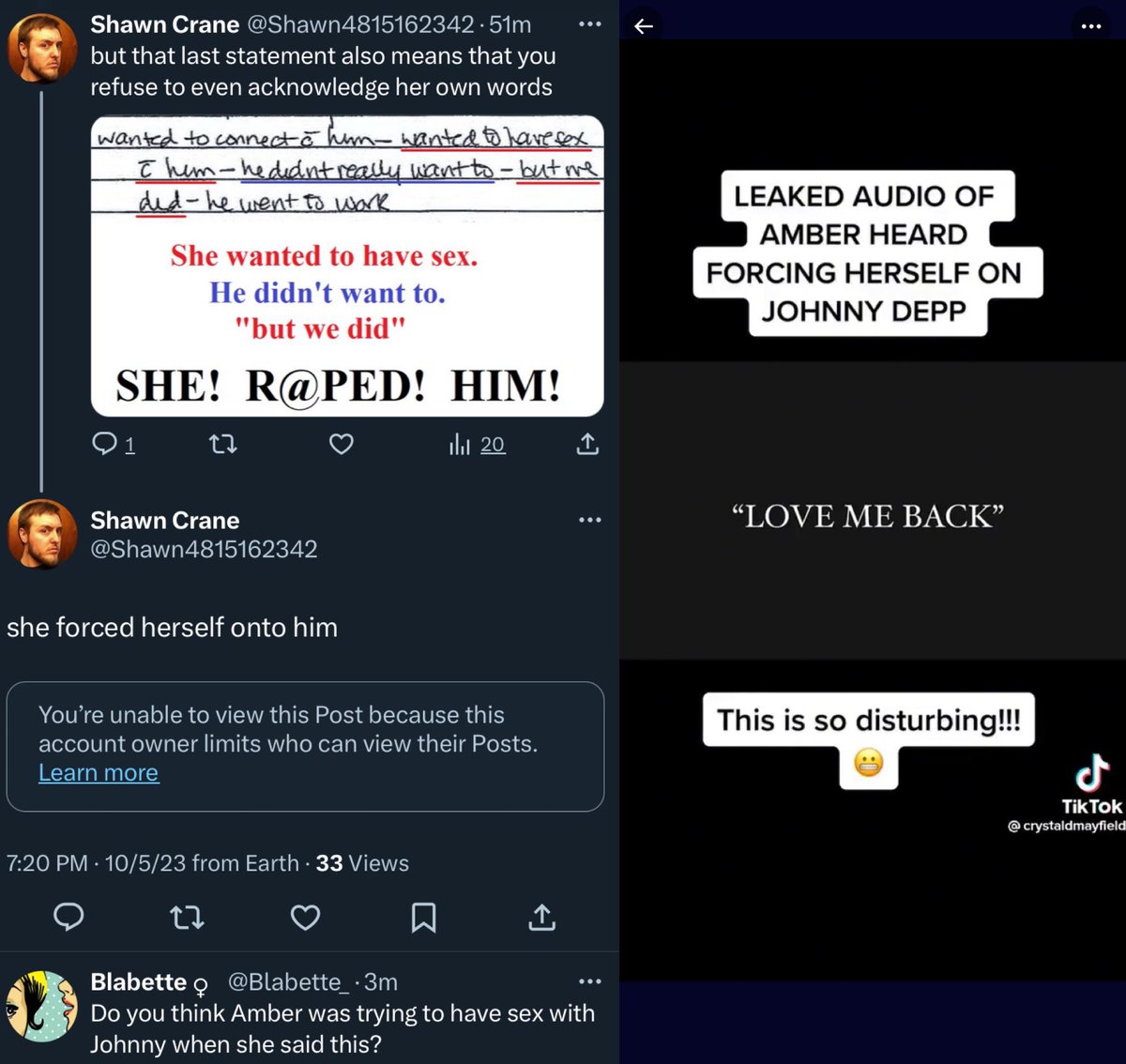 XDetective1's tweet photo. They think this is the same occasion. I would like #SeaHags🏴☠️ and #Deppcels to use their brains. Even without knowing the date the note is referring to, I knew it wasn’t from the post-TRO meeting in SF because she said “he went to work”. That’s not what you’d say after a meeting. https://t.co/2giL0aaIDu