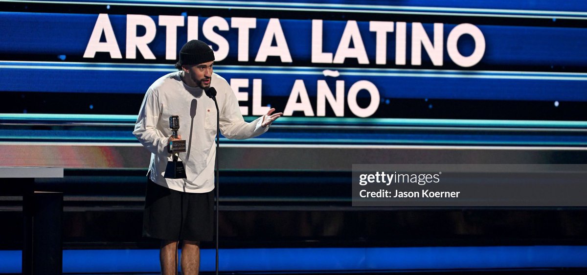 Bad Bunny won in 7 categories at the
 2023 Latin Billboard Music Awards. #Billboards2023

— Artist Of The Year
— Artist Of The Year (Albums)
— Artist Of The Year (Rhythm)
— Artist Of The Year (Global 200)
— Tour Of The Year
— Song of The Year (Sales)
— Song Of The Year (Rhythm)