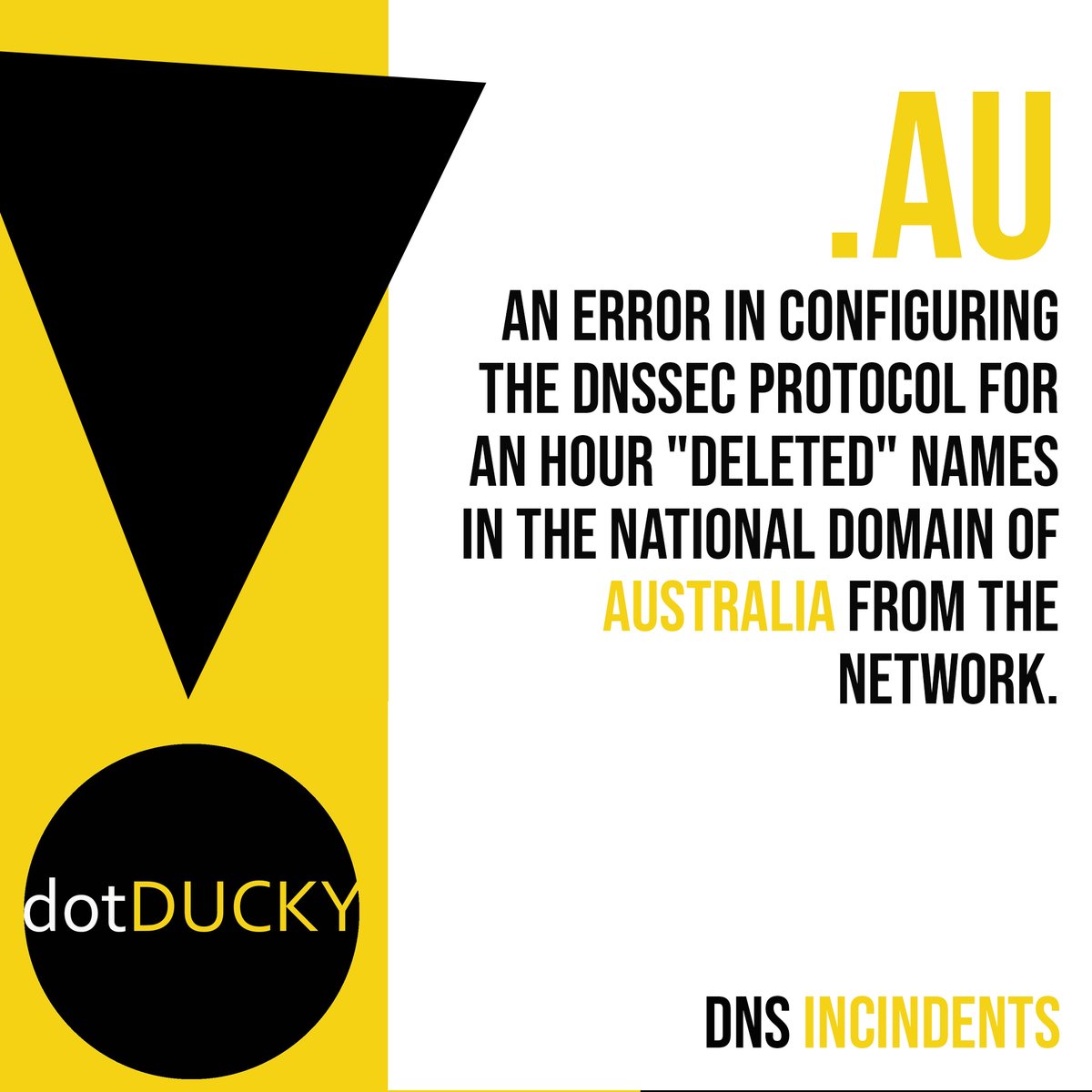 DotDucky's tweet photo. #DNSSEC update - be careful! https://t.co/DsxMVnw3eO #Australia #DNS #dotDucky #security #stability https://t.co/iDu2qJ9tby