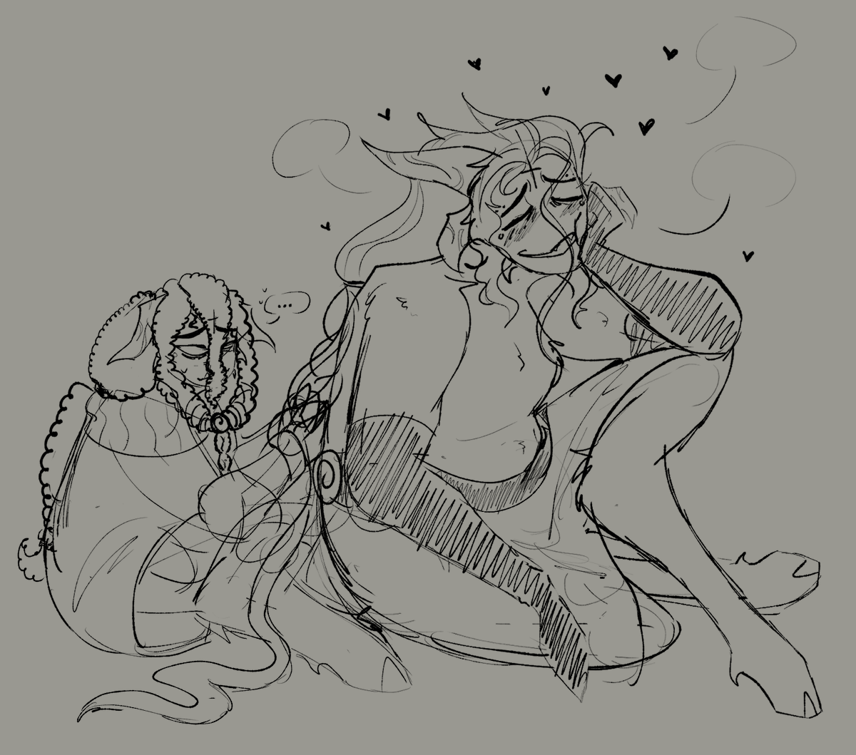 ashpentagram's tweet photo. some Beelz and Bel doodles.
#RedThreadDuo https://t.co/zxSNmBbof1