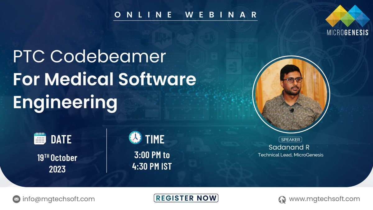 Mgtechsoft's tweet photo. 🚀 Unlock the Power of #PTCCodebeamer in Medical Software Engineering with #MicroGenesis! Join us for a game-changing webinar on "PTC Codebeamer for Medical Software Engineering".
Secure your spot now: https://t.co/fijASzk80c
#OnlineWebinar #Codebeamer #MedTech #Healthcare https://t.co/i2wErRw7VZ