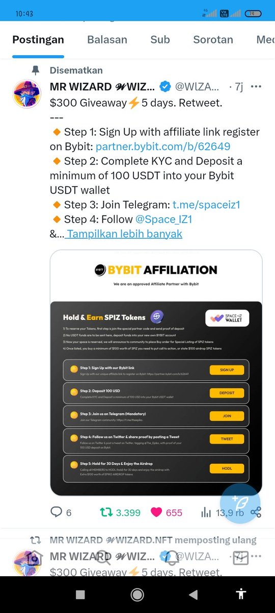 NazlaAngan67164's tweet photo. @crypto_inez @WlZARDNFT Done https://t.co/c1PMtVx5Ru