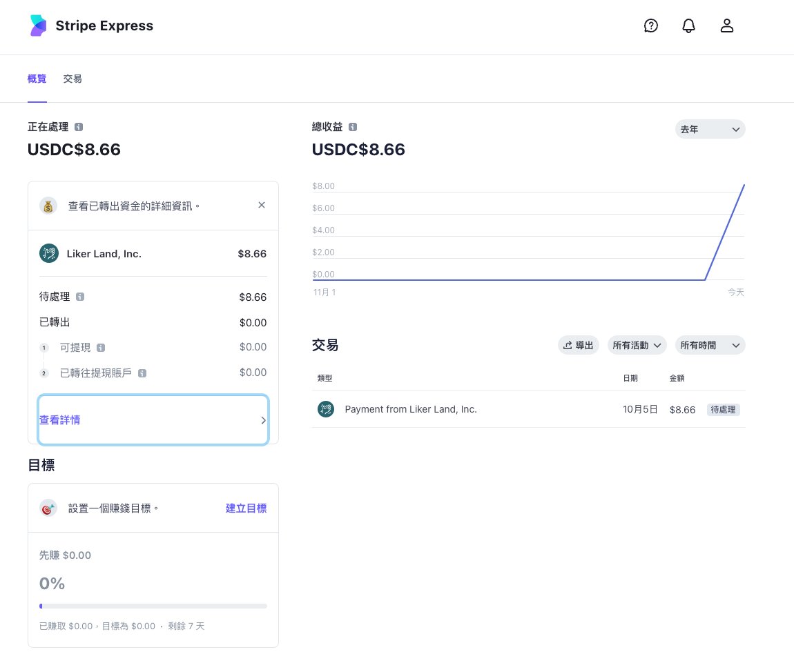 Selling my NFT book on Liker.Land . Readers are paying in credit card and Liker Land is sharing revenue to me in USDC through Stripe. 

Totally awesome infrastructure.