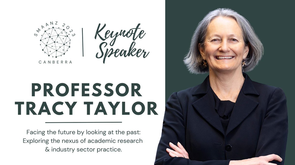 SMAANZBoard's tweet photo. Introducing our second keynote speaker for #SMAANZ2023 - Professor Tracy Taylor (@ttaylor59 ). As a recipient of the SMAANZ Distinguished Service Award in 2014, we are delighted to have Tracy join us in Canberra later this year! https://t.co/Yj6BBZVnFE