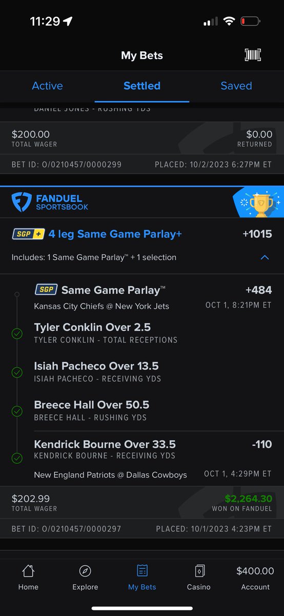 mritz97's tweet photo. Heating up last couple of weeks. Went a little rouge tonight on the bets, had a feeling DJ and Bears were in for big night. Shout out to @propsdotcash , @PropBetGuy, @ProptheMic  &amp; @ThePropfessor_ you guys don’t know me but you are quickly moving up my friend totem pole lol. https://t.co/EguREVajmF