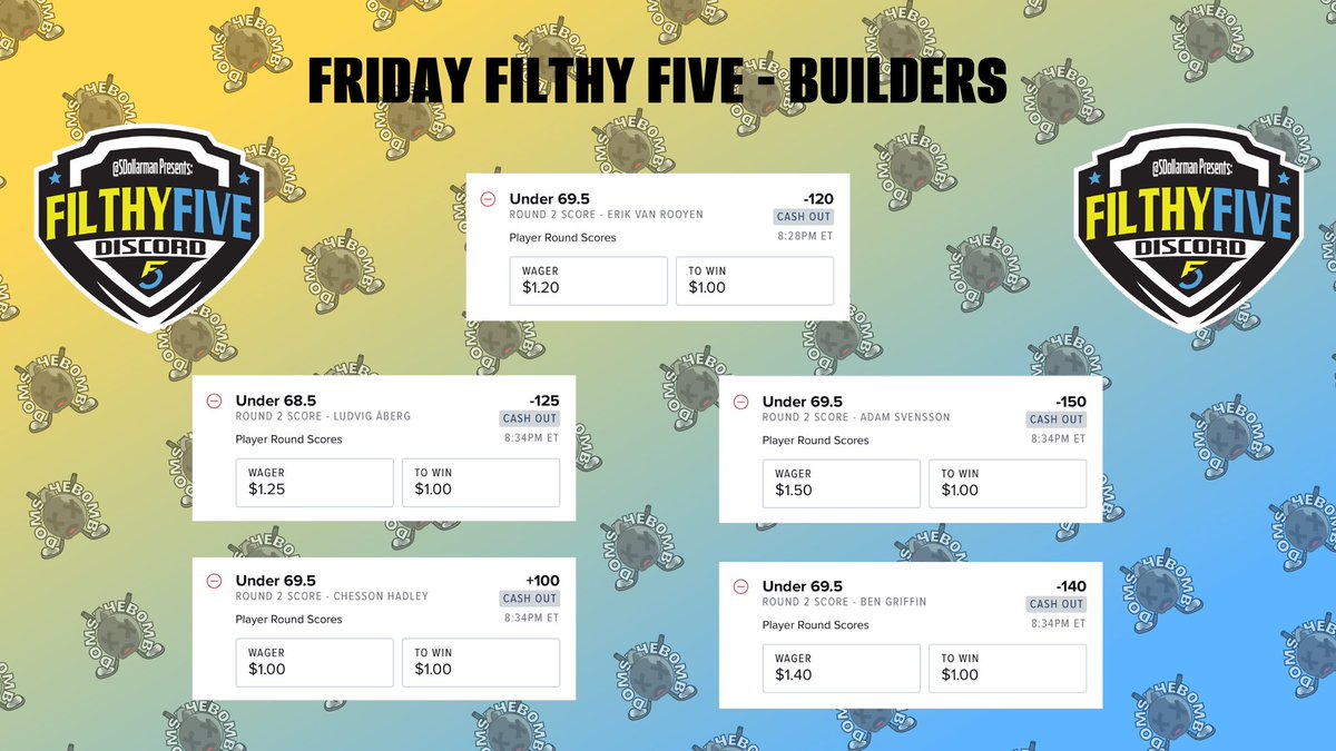 DomsTheB0MB's tweet photo. Here is the Friday #FilthyFive for the Sanderson Farms Championship🏌️♂️⛳️
Build your bankroll 💰 https://t.co/FA7of7CipZ