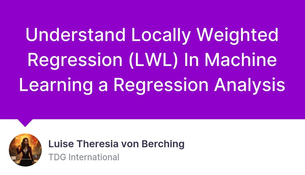 TheDataLeader's tweet photo. As we continue our journey through understanding Locally Weighted Regression (LWL), we will now explore how to implement this technique in machine learning models in Chapter 4.

Read more 👉 https://t.co/3pI92NNsql

#MachineLearning #MakingPredictions #UnderstandingPatterns https://t.co/gihthZdDZq
