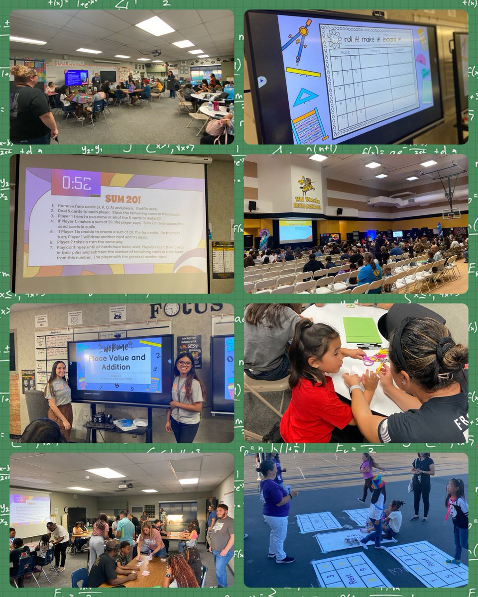 A HUGE SHOUTOUT to our amazing Math TOSAs @VVUSDMath for organizing such a beautiful event and to our super dedicated @ValVerdeUSD teachers for facilitating such fun activities and games. We had such a blast! It was great seeing so many families and students! 🎉