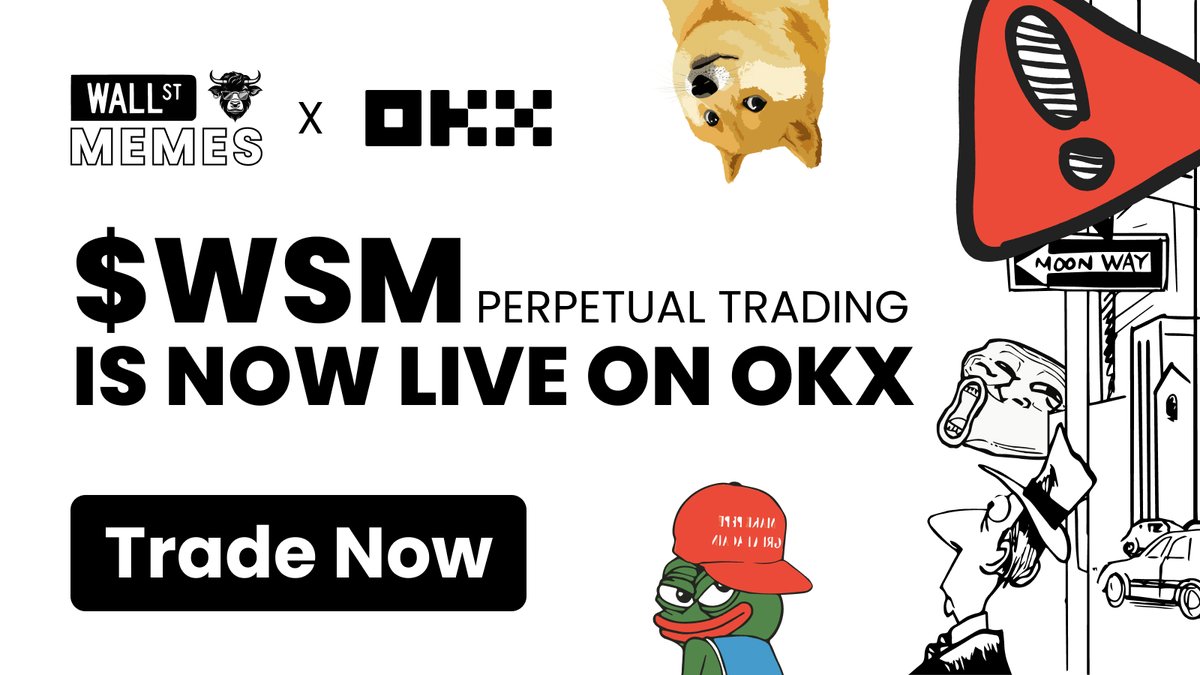 wallstmemes's tweet photo. 🔔 WSM Perpetual is now live on @OKX

Trade now ➡️ https://t.co/vXqN8wqBXZ https://t.co/WmQ5CE07sL