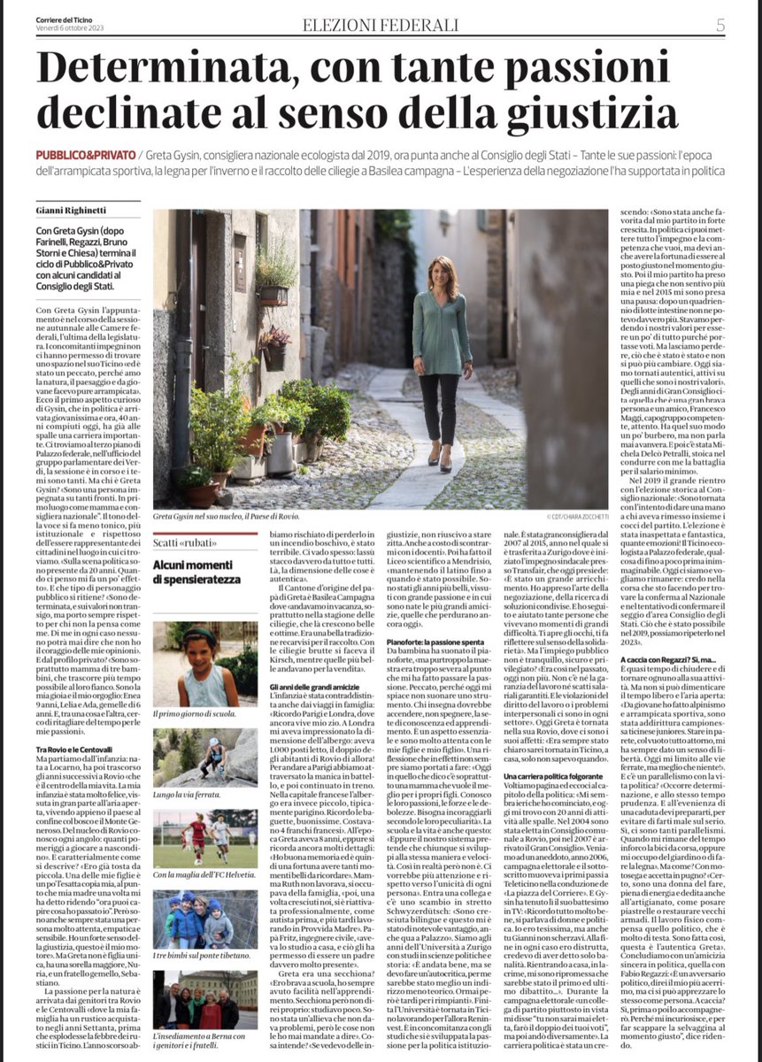 Gianni Righinetti (@righinetti) on Twitter photo Oggi su @corrieredelticino @gretagysin è Pubblico&Privato un ritratto inedito della politica ecologista in corsa anche per il Consiglio degli Stati. E oggi è anche il suo compleanno, auguri!
In precedenza pubblicato @alex_farinelli_81 @regazzifabio @brunostorni <a href="/marcochiesa74/">Marco Chiesa</a> Oggi su @corrieredelticino @gretagysin è Pubblico&Privato un ritratto inedito della politica ecologista in corsa anche per il Consiglio degli Stati. E oggi è anche il suo compleanno, auguri!
In precedenza pubblicato @alex_farinelli_81 @regazzifabio @brunostorni <a href="/marcochiesa74/">Marco Chiesa</a>