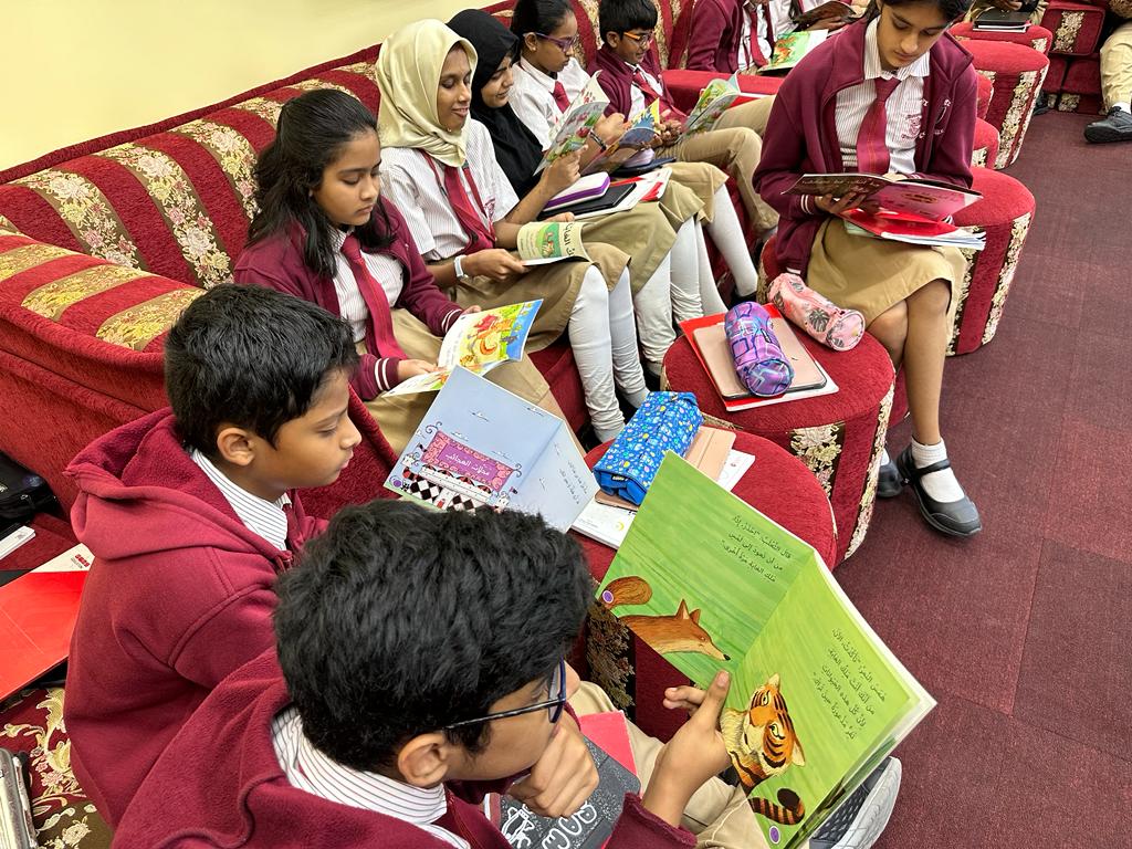 في صفحات القصص، نجد مرآة تعكس أحلامنا وآمالنا، وهي جسر يربطنا بعوالم مختلفة، تمدنا بالحكمة والتجارب، تنمي خيالنا وتوسع آفاقنا، فقراءة القصص ليست مجرد نشاط، بل هي رحلة نحو الإنسانية واستكشاف للذات.<a href="/Fatima_Martin/">Fatima Martin</a> <a href="/nmsmiddleschool/">GNMS_Middle School_RUNWAY</a> <a href="/gemsnms_alkhail/">GEMS NMS Alkhail</a> <a href="/JayarajVenetia/">Venetia Jayaraj</a> <a href="/NMSArabic/">Arabic_NMS</a>