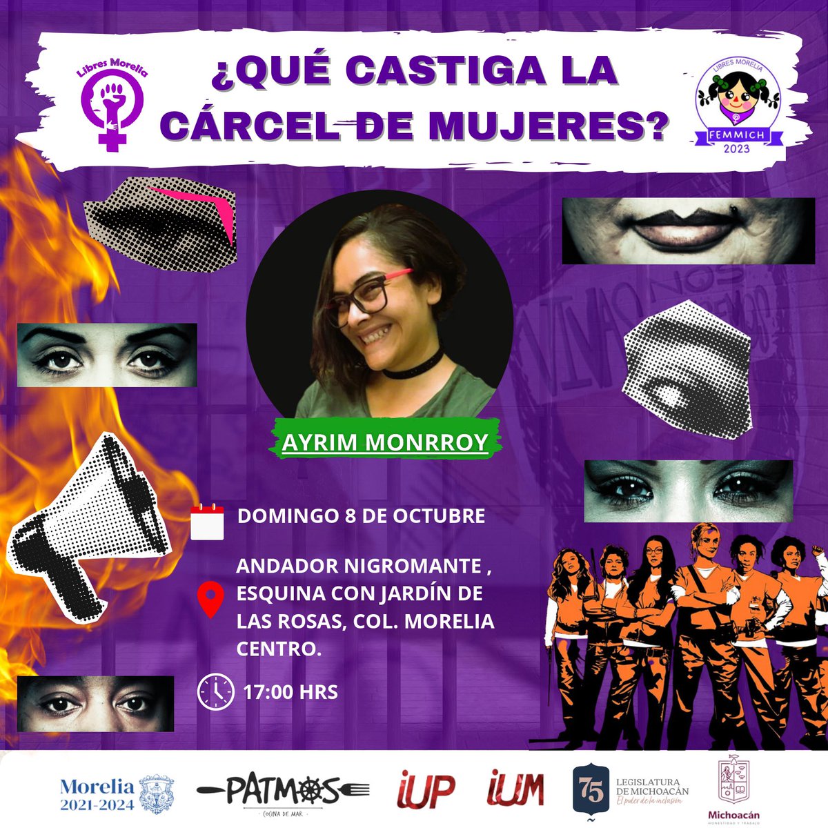 LibresMorelia's tweet photo. 🔥¡Te esperamos este 6, 7 y 8 de octubre!🔥 En el Andador nigromante, esquina con Jardín de las Rosas, Col. Centro, Morelia.

¡Hora de cuestionar este sistema heteropatriarcal capitalista!👊🏽

¡Disfruta de conferencias feministas!🥰💜 https://t.co/jaVmPCcD8x