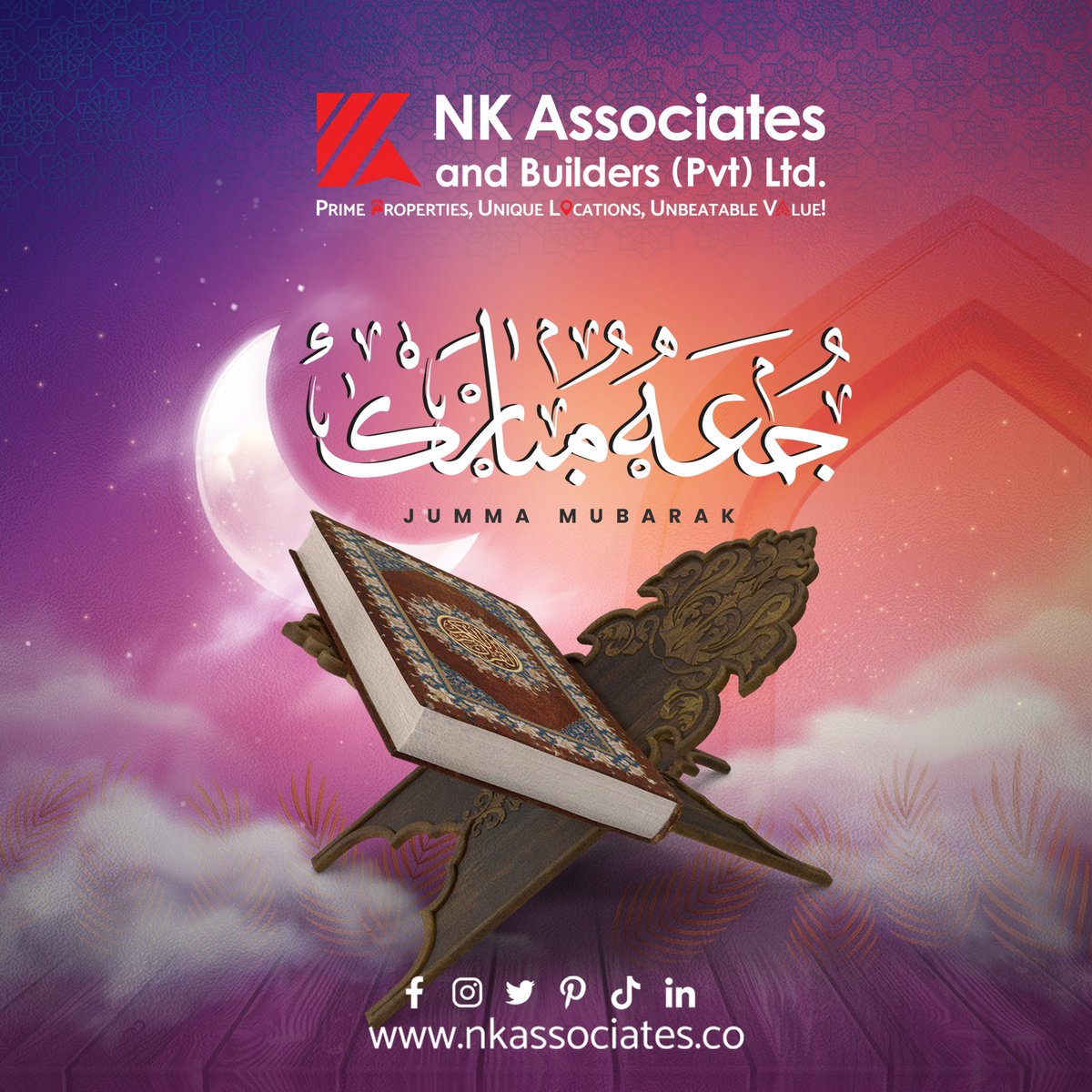 This Jummah, let's take a moment to reflect upon the countless blessings that have been graciously bestowed upon us.

Let's help those in need and spread kindness through our actions.

#JummaUnity #GatheringInFaith #Blessedfriday #NkAssociates
#NKBuilders #nkDeveloper #islamabad