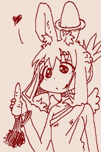 「ちかごろのらくがき1 うさエンジェル」|うちうのイラスト