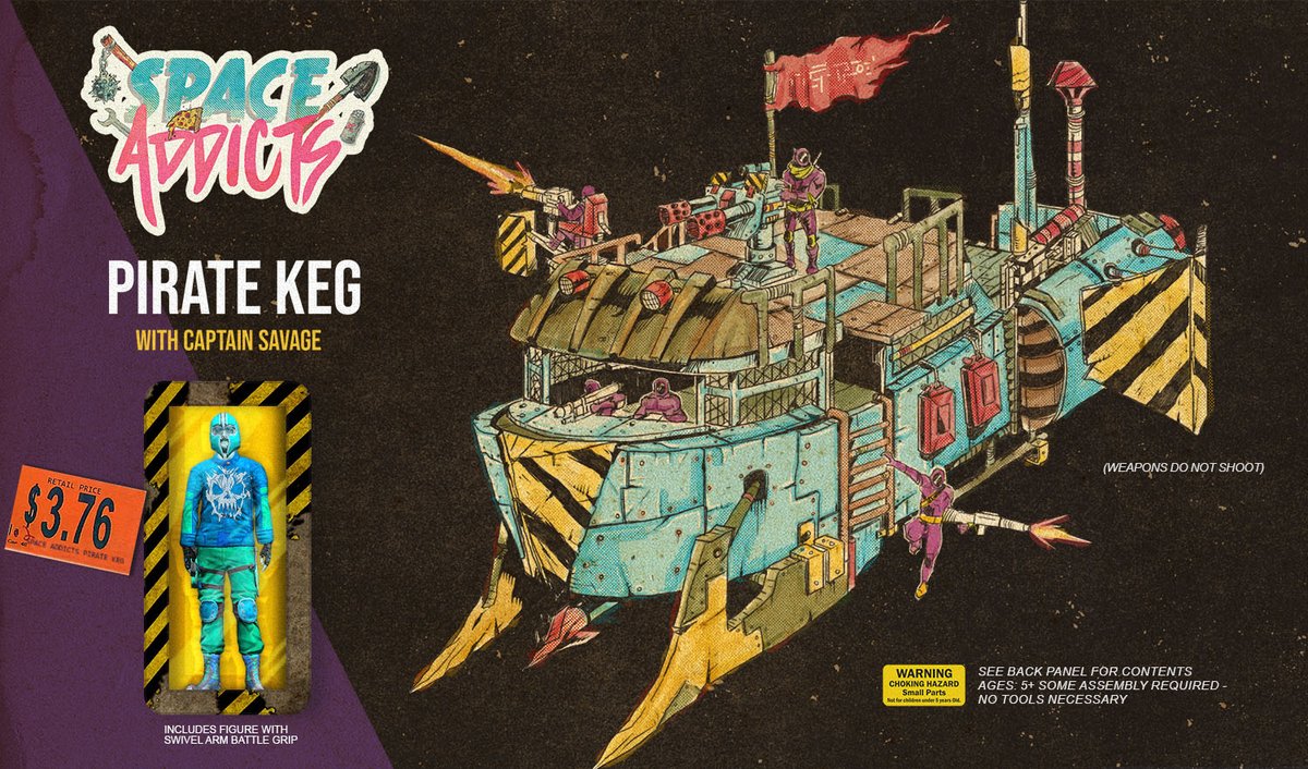 Space_Addicts's tweet photo. The Pirate Keg 
With Captain Savage.
A Space Addict collectible ship.
Look for the 1/1 mint. https://t.co/YZmzYH8paK