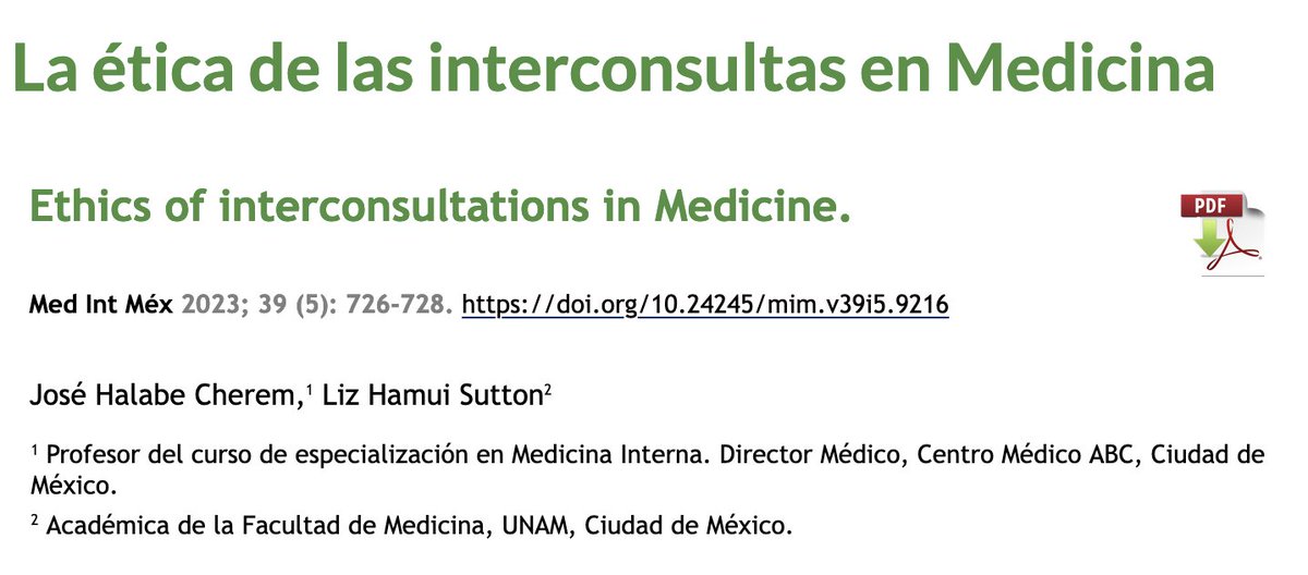 MedIntMex's tweet photo. #Editorial En esta ocasión, presentamos 2 excelentes editoriales, a cargo de la Dra. Liz Hamui y los Dres. José Halabe y Alberto Lifshitz. Muy interesantes y nos invitan a reflexionar. Los pueden consultar, sin costo, en: https://t.co/HIzPteqEOJ @CMIMorg @ANacionalMed #MedIntMex https://t.co/TaRt5fHN5y