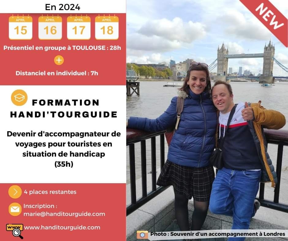 "Devenir #accompagnateur de #voyages pour des #touristes en situation de #handicap". 
Une opportunité pour développer vos #compétences et répondre à une demande tant attendue.
handitourguide.com
#tourisme #formation