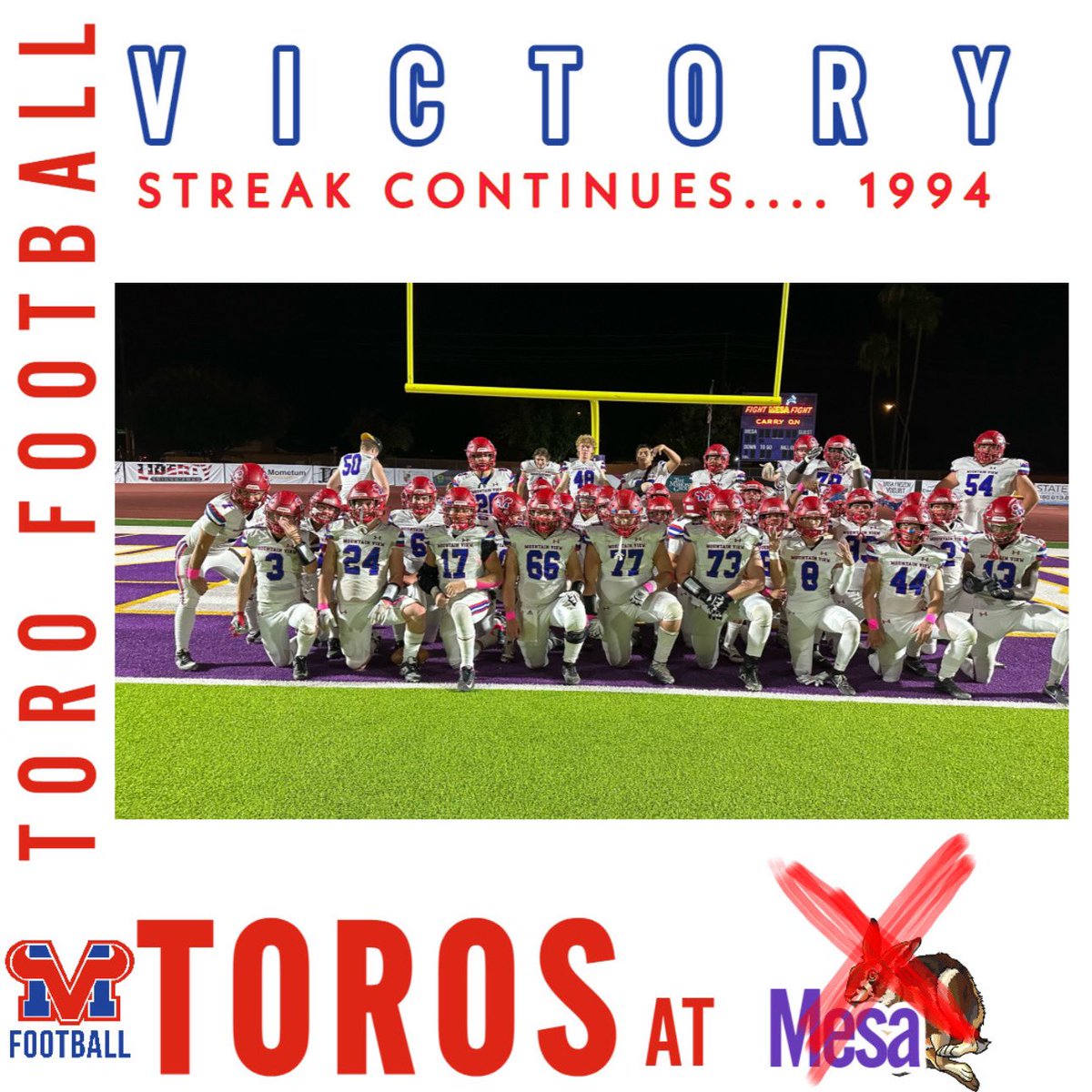 MVToro_Football's tweet photo. Great win Toros ‼️
#webeat❌esa https://t.co/ZndUhGsXZk