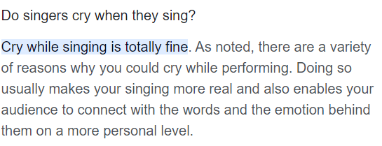 softgaygirl's tweet photo. if you're making fun of someone crying while singing on stage, hope this helps https://t.co/464Uc0skah
