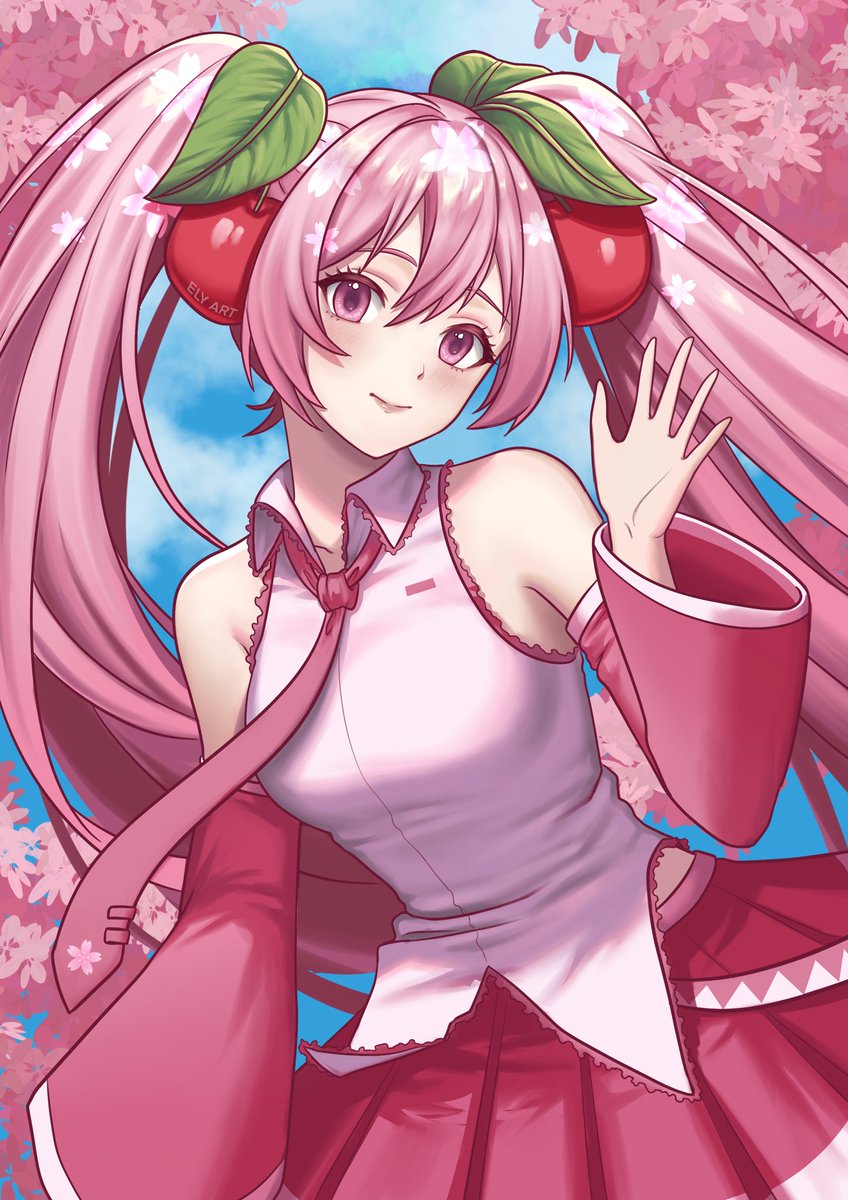 #sakuramiku #mikuhatsune #fanart #digitalart #pink