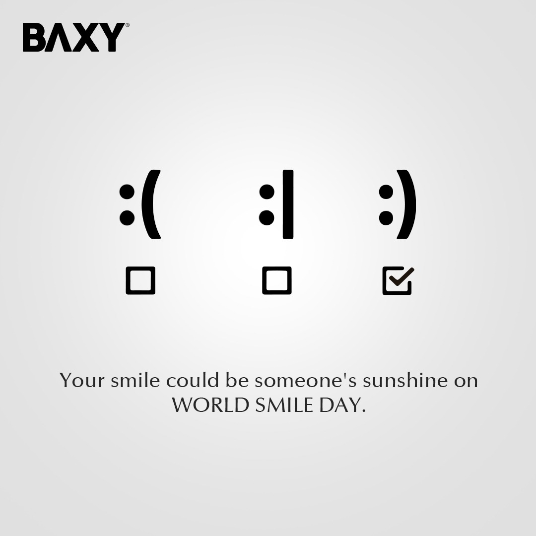 For smiles engineered to perfection!

#SmileDay #Smile #SpreadASmile #BAXY #baxyindia #BAXYLimited #BAXYEnviro #BAXYMobility #BAXYInfotech #BAXYEngineering
