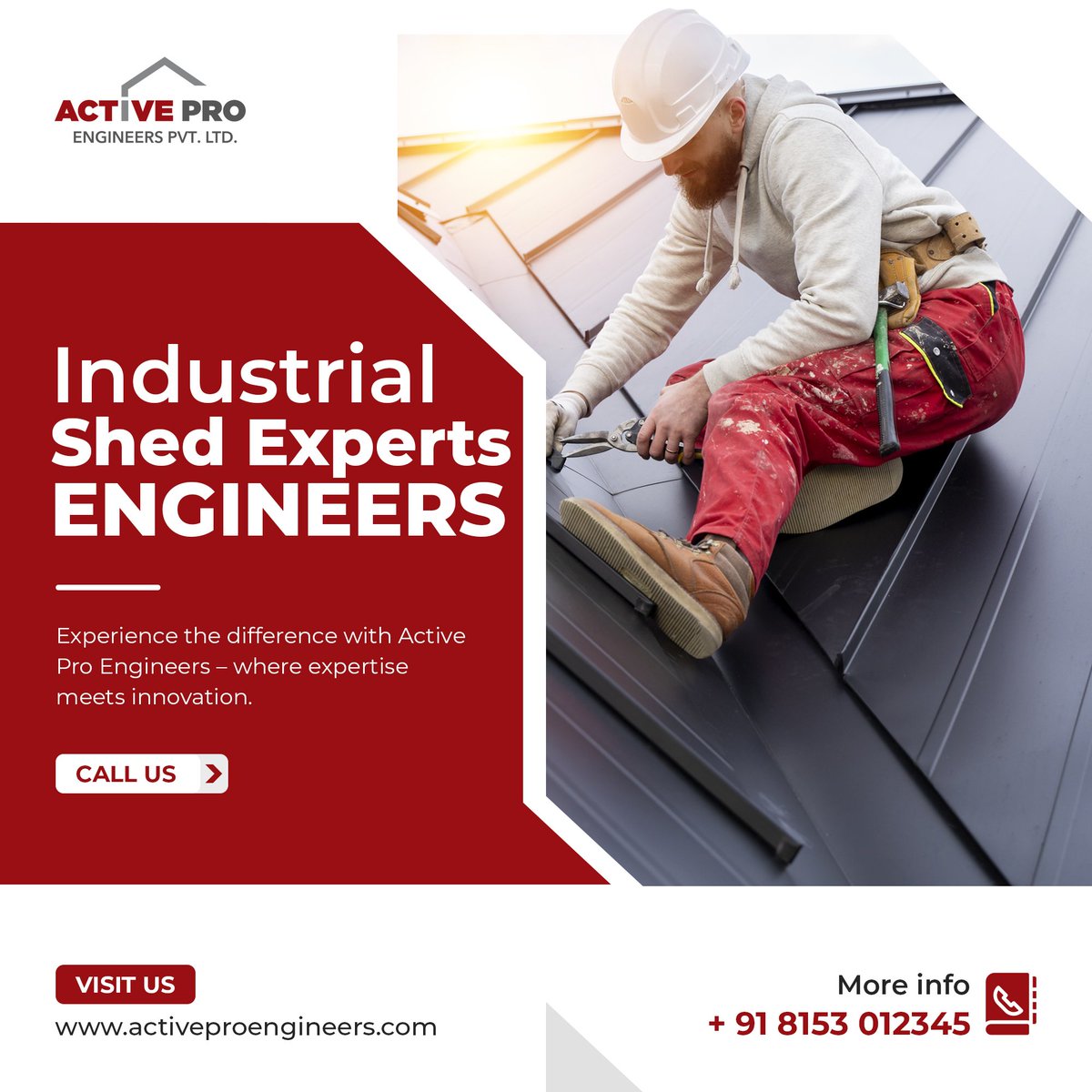 ActiveProEng's tweet image. 🏗️ Discover the Industrial Shed Experts at Active Pro Engineers PVT LTD! 🛠️

#ActiveProEngineers #IndustrialShedExperts #EngineeringExcellence #customsolutions #industrialsheds #stillsheds #Roofsheds #industrialroofing #industrialroof #heavyroof #shedstyle #factorysheds