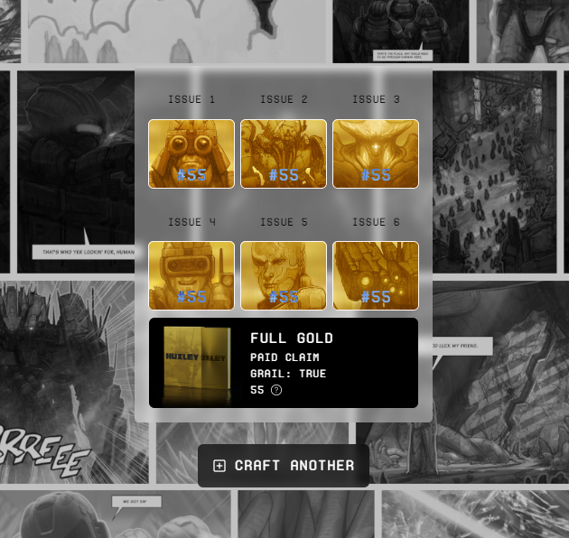 nft__ninja's tweet photo. The holy grail Gold set #55 has been crafted!! The ultimate way to immortalize @BenMauroArt's @huxleysaga in glory 📚 https://t.co/9jAhCUXtHR https://t.co/33X5ZYZsHl