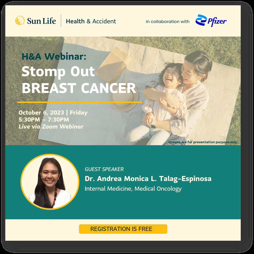 MikeTianoRFP's tweet photo. "Health Webinar on Breast Cancer" this afternoon at 5pm (Oct. 6, 2023 - PH time)

👇Comment down for a free registration. https://t.co/frb04c1P3G