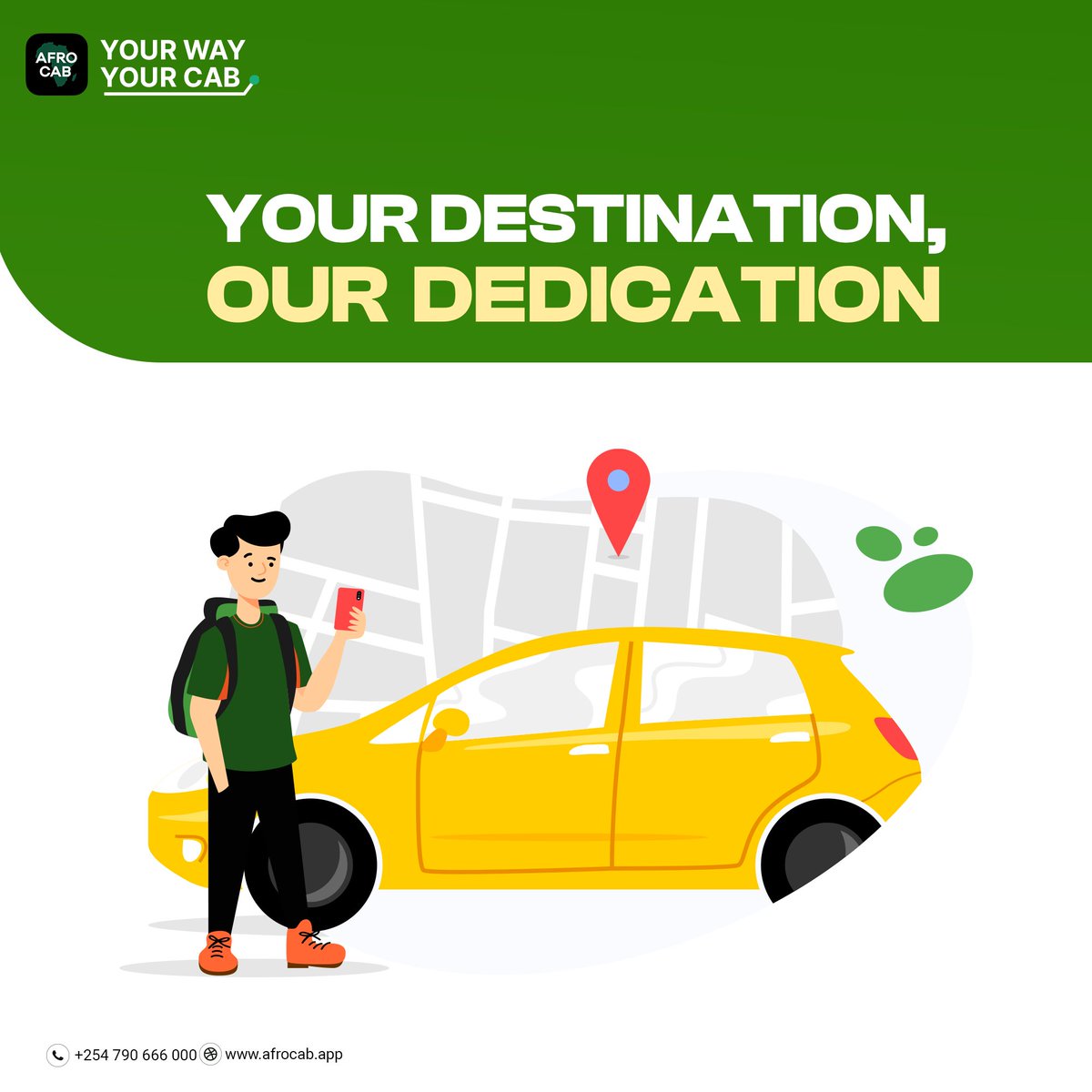 Your dreams and destinations are our top priority. We're dedicated to getting you there.

#taxibooking
#AfroCab
#AfricanTransport
#RideWithAfroCab
#TaxiBooking
#AfricanTravel
#SafeRides
#LocalTransport
#AfricaOnWheels
#ConvenientRides
