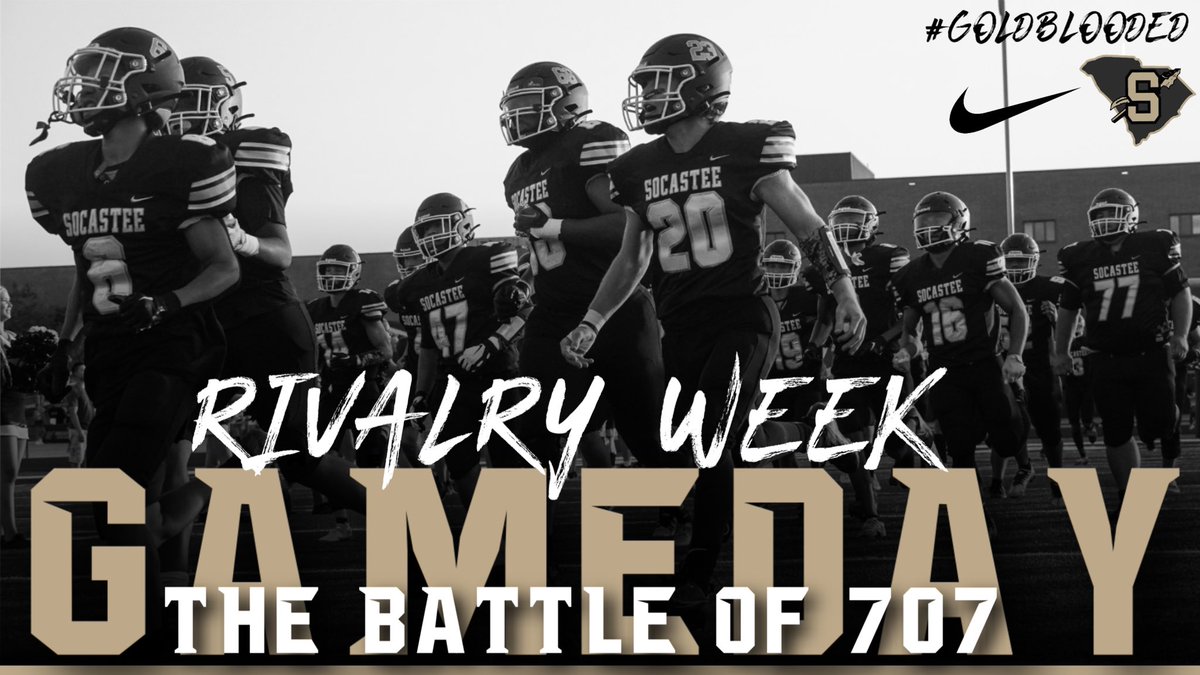SocasteeFB's tweet photo. “We’ll fight ’em until hell freezes over, then we’ll fight ’em on the ice.” — Dutch Meyer
It’s finally GAMEDAY! A rivalry game. The Battle of 707. For the trophy! Let’s go to work & bring it home!!!! #GoodBlooded #BringTheTophyHome #WeRightHere #DefendTheBridge #OneSocastee https://t.co/Rmb0DMOcSE