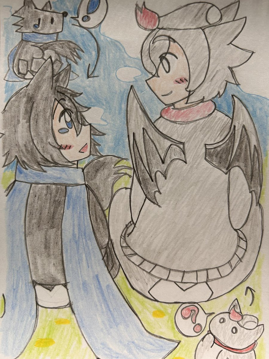 pipittch's tweet image. 色付き版✨
しつこかったらすみませんm(*_ _)m
 #イラスト  #癒し系  #黒魔 タグ失礼します♪