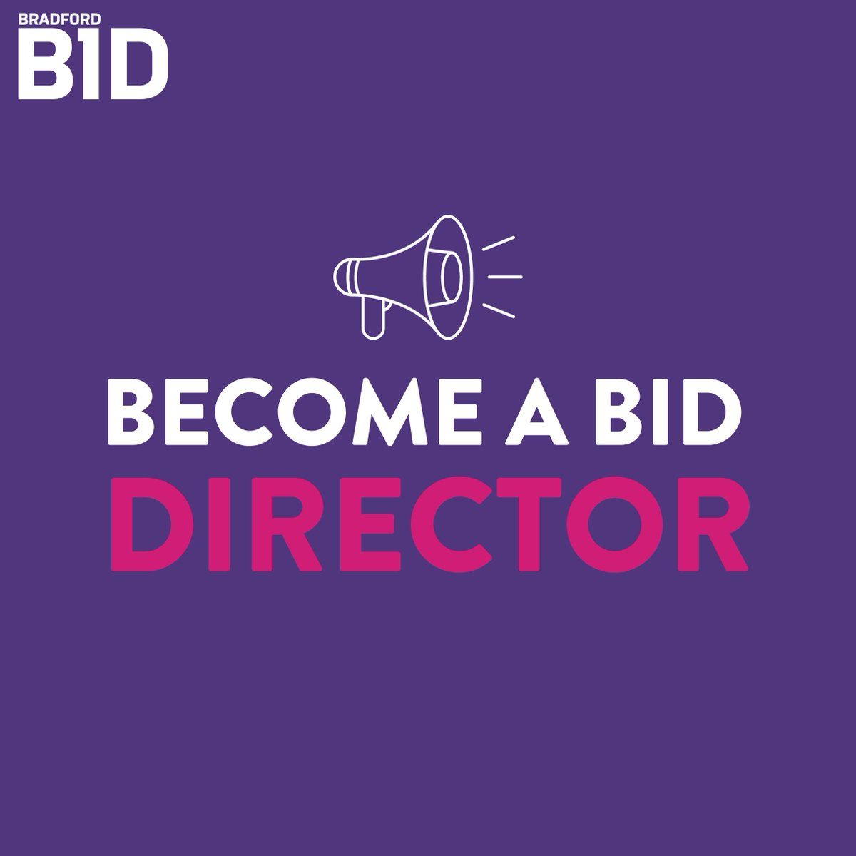 Could you be a Bradford BID Director? To support the BID in our new term, we're looking for people to join the BID operating board. The role is voluntary, and the board meets 4 times a year. Pease email enquiries@bradfordbid.co.uk to apply or with any questions. #BradfordBusiness