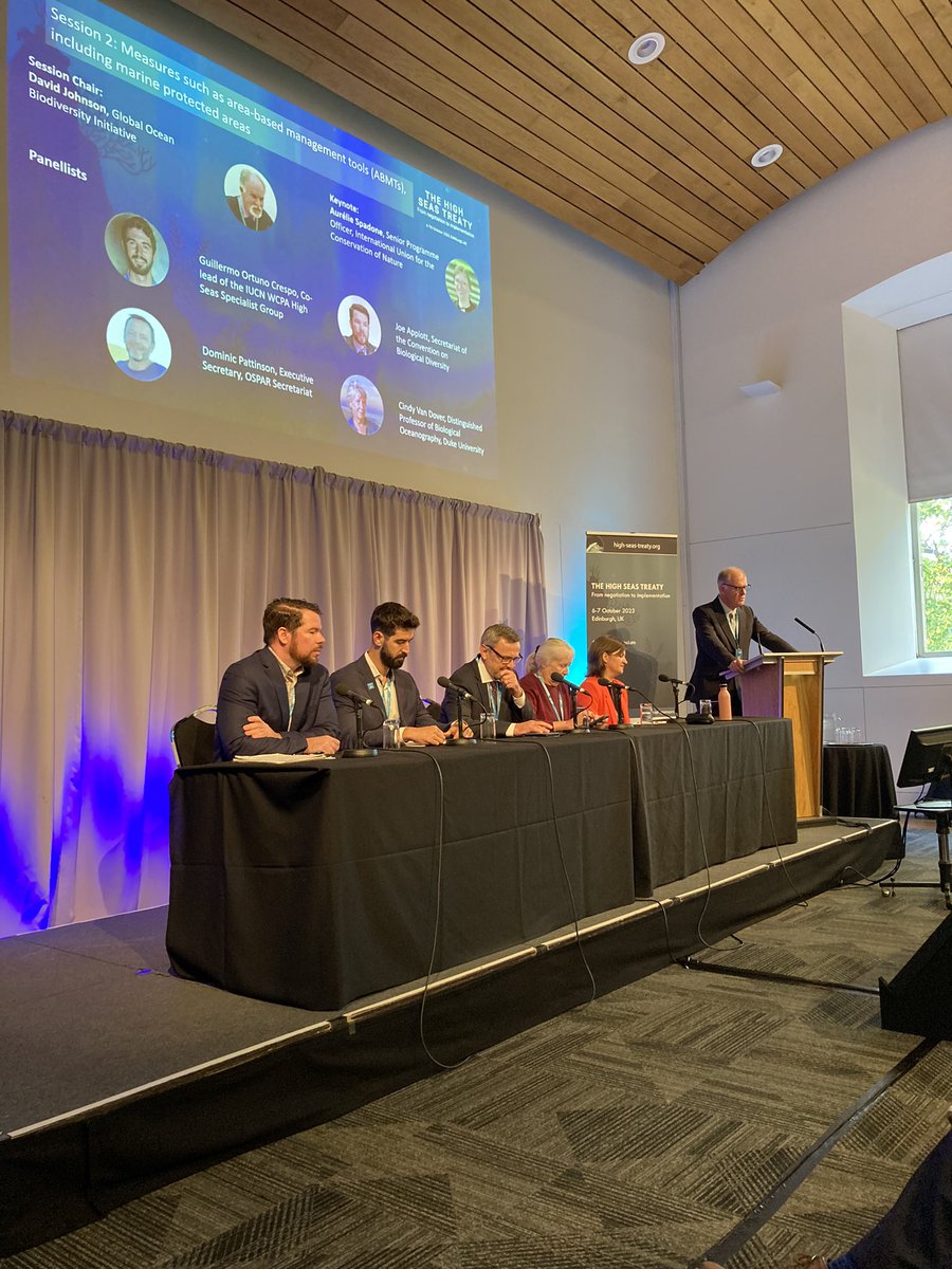 Now diving into ABMTs with expert panellists @AppiottJoe @G_OCeans @CindyVanDover @A_Spadone @DominicPattins2 and David Johnson steering the discussion at the #BBNJ_Symposium in Edinburgh