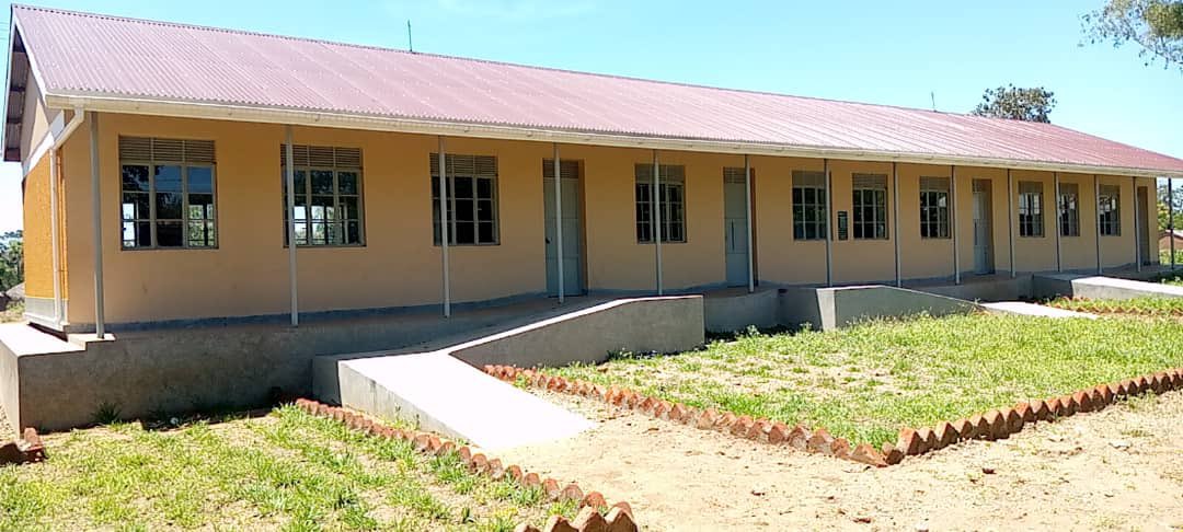 The Environment and Social Safeguards component adds value to all DRDIP constructed structures. Here at Odravu Primary School in Yumbe district, the block housing three classrooms and an Office came with five stance drainable latrine, furniture and rain water harvest…