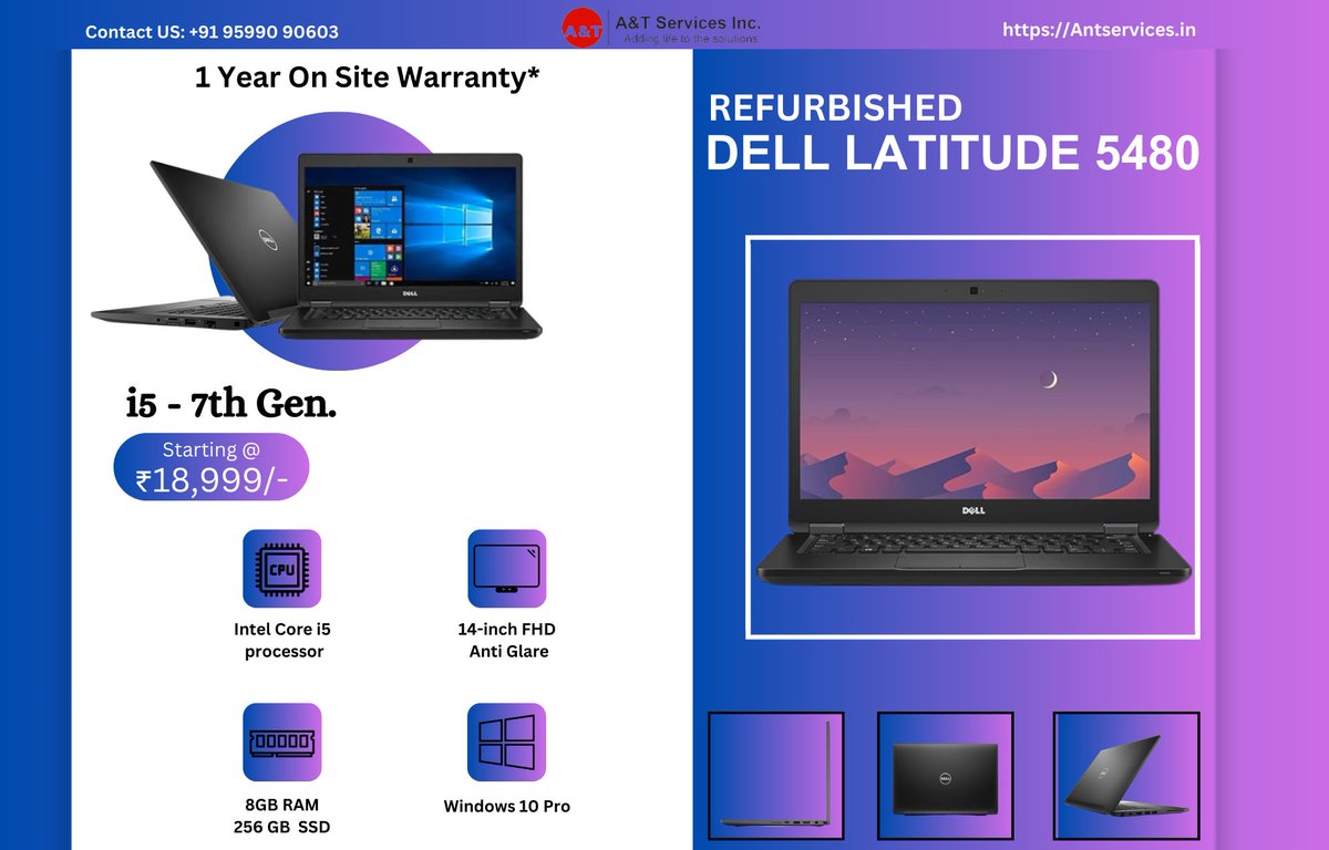 antservices_inc's tweet photo. π Unbeatable Performance, Unbelievable Savings!
#DellLatitude5480
#Tech
#Laptop
#BusinessTech
#Productivity
#WorkFromAnywhere
#ProfessionalTech
#TechSavings
#Upgrade
#Performance
#Gadgets
#Savings
#RemoteWork
#DigitalTransformation
#ITsolutions
#BusinessSolutions
#Efficiency https://t.co/ISjCuFu5Xp