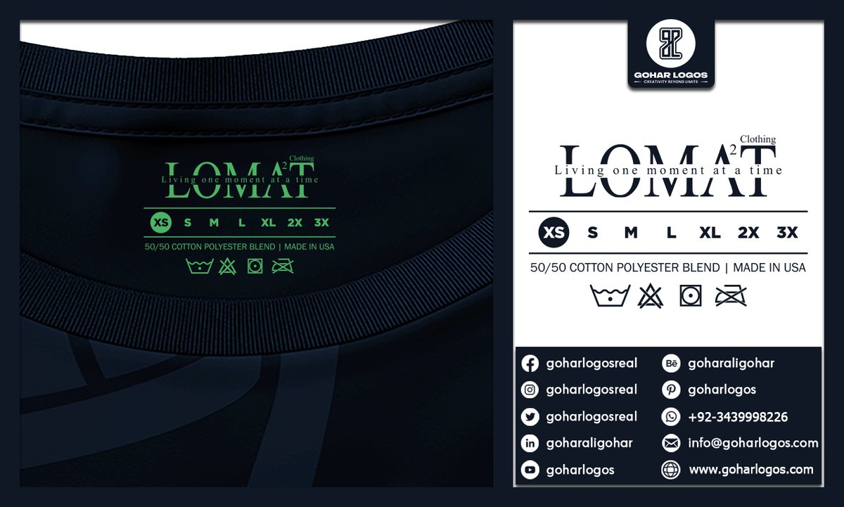 Project No. 177
Completed ✅️

Client: LOMAT
Category: Clothing Tags

Contact us for business inquiries 👇
💌 info@goharlogos.com

#printedlabel #carelabel #washinginstructions #wovenlabel #brand #brandlabel #branding #sizelabel #hangtag #labelup #cartonlabel #leatherlabels