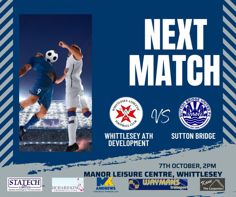 This weekend we travel away to <a href="/WhittleseyAthFC/">Whittlesey Athletic</a> Development in <a href="/PDFLUK/">Peterborough & District Football League</a> Division 2 and looking to extend our winning start to the season.

Good luck to both teams.