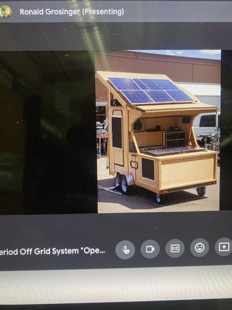 How cool is this? Mr.G’s West New York HS students presenting to my 7th grade students about Off Grid Solar Power Systems!
