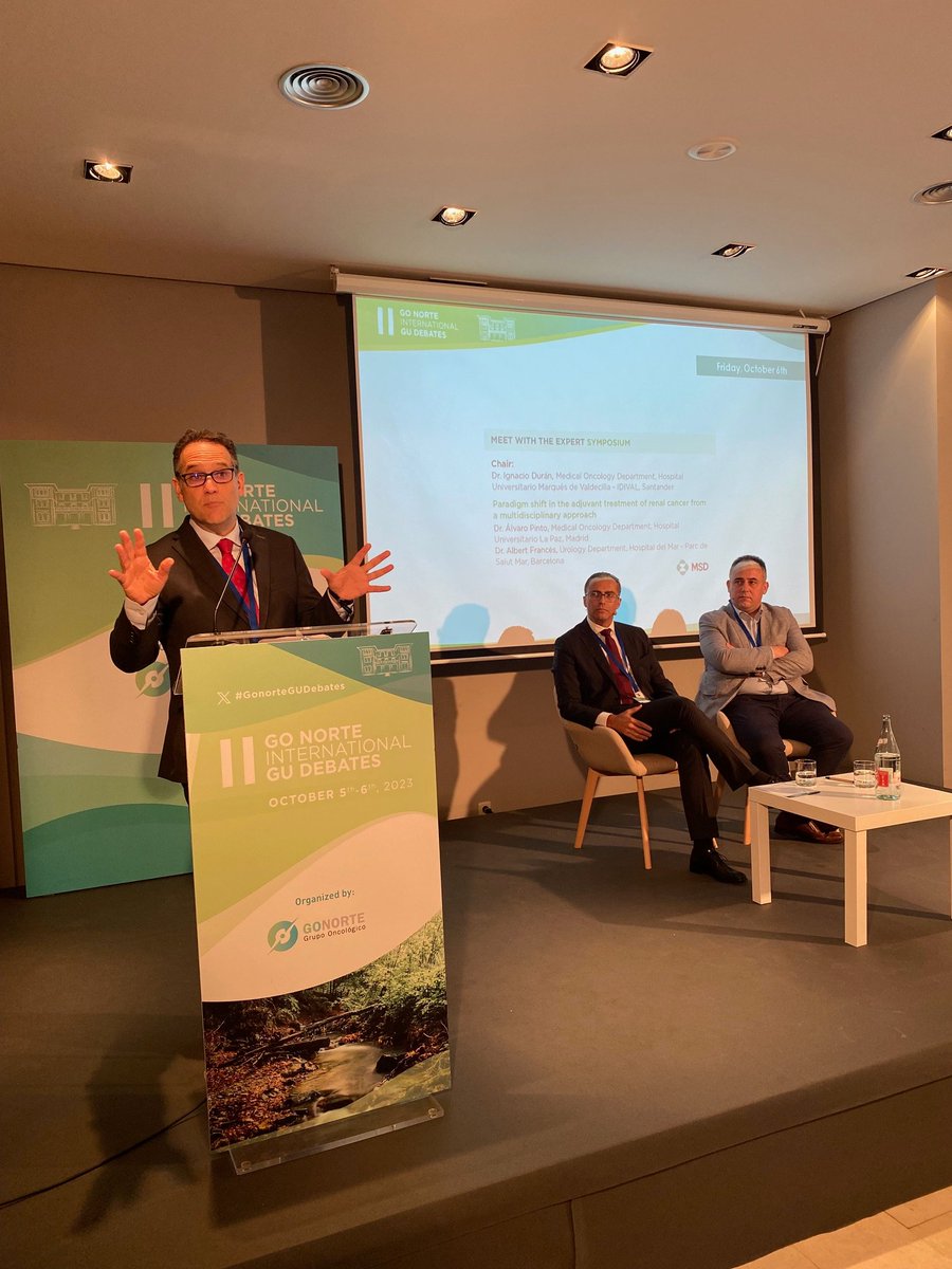 Cambio de paradigma en el tratamiento del cáncer renal con un enfoque multidisciplinar. Dr. Ignacio Durán, H.U. Valdecilla - IDIVAL, Dr. Álvaro Pinto, H.U. La Paz, Madrid  y Dr. Albert Francès, H. del Mar, Barcelona; lo analizan en profundidad #GonorteGUDebates #gonorteoncología