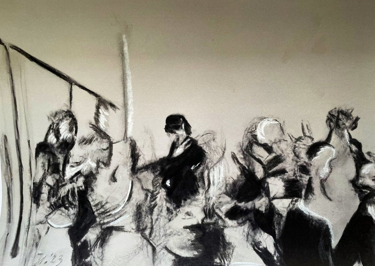 *Chatter* (10/2023)

Kohle/Kreide auf Papier.