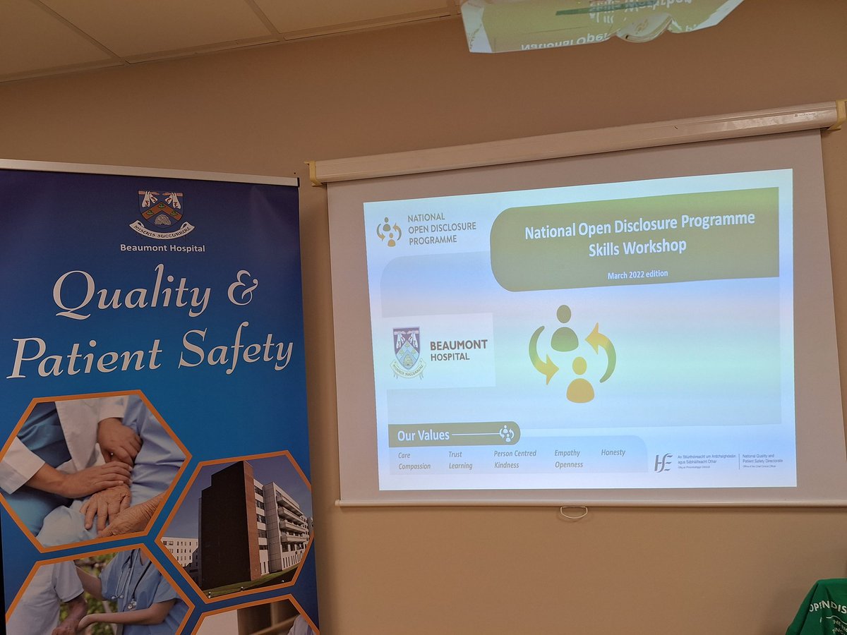 linfitz2010's tweet photo. Day 5 open disclosure awareness week, finishing off week with another face to face training. #opendisclosure @AngelaTysall @Beaumont_Dublin @CostelloeKate @hmrryan @connolly_sinead @e_hanaphy @CamSalcedo2 https://t.co/zpLE3WFacw