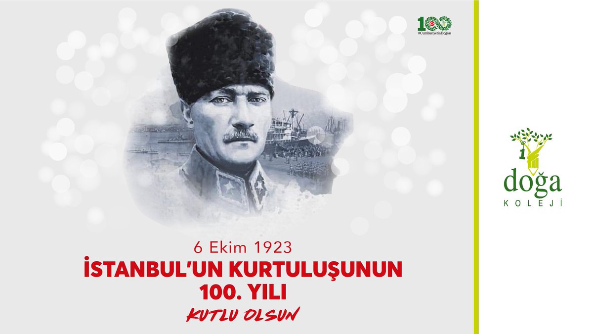 #6Ekim1923 İstanbul'un düşman işgalinden kurtuluşunun 100. yıl dönümü! 
Cumhuriyetimizin kurucusu Ulu Önder Mustafa Kemal Atatürk başta olmak üzere işgalde mücadele eden tüm kahramanlarımızı saygı ve minnetle anıyoruz.🇹🇷