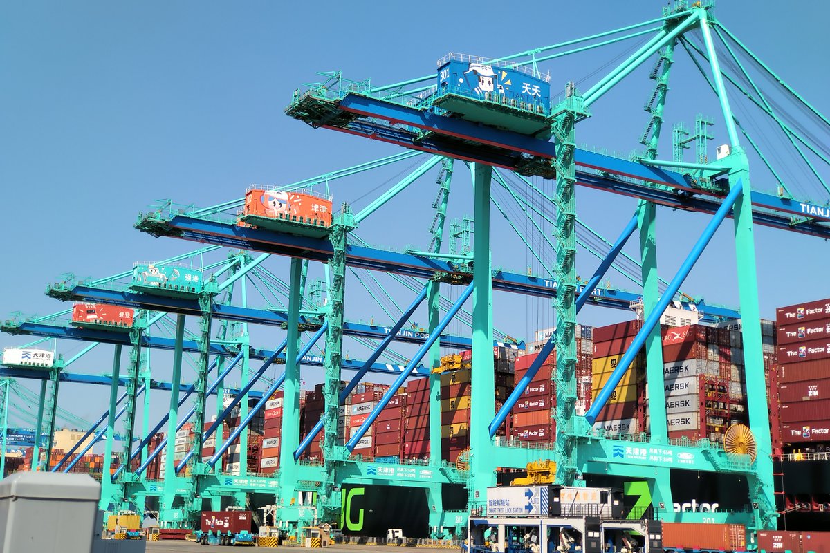 Tianjin, China - My Smart Port Visit – Quick Post, Video and Pix jarnoldassociates.com/blog/search/20…     
#IoT #5G #automation #supplychain #AutonomousWorld #collaboration #innovation #logistics #ai #smartport