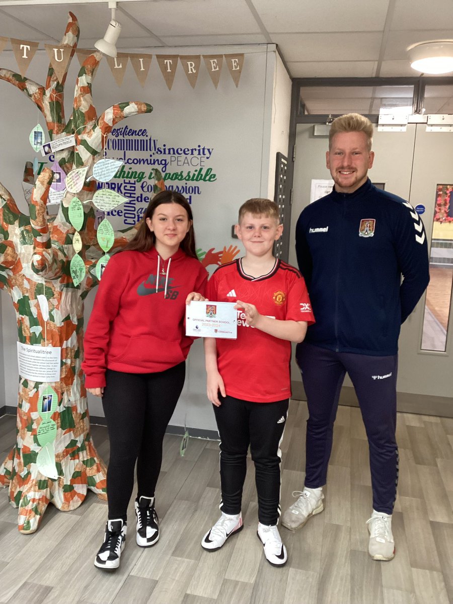 Another lovely morning at our partner school Abbey CE Academy in Daventry! Got to meet their head boy and head girl on a student lead mufti day which aims to raise money for new playground equipment! All the best being a <a href="/NTFC_CT/">Northampton Town FC Community Trust</a> partner school with your mentor <a href="/Cameron_M_NTFC/">Cameron Marshall</a>